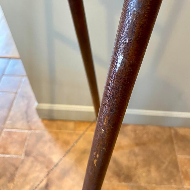 Antique Oak Wood Stick and Ball Parlor Easel For Sale - Image 14 of 17