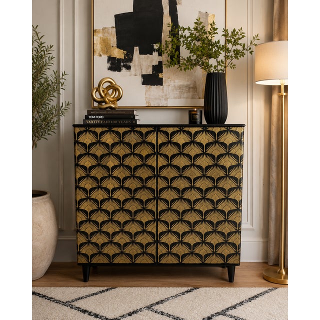Vintage Scandinavian Linen Cabinet Attributed to Bodafors Bring dramatic Scandinavian craftsmanship into your home with...