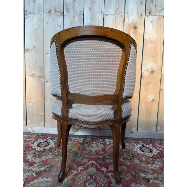 19th Century 19th Century Louis XV Two-Seater Sofa with Basket-Shaped Back Walnut For Sale - Image 5 of 7