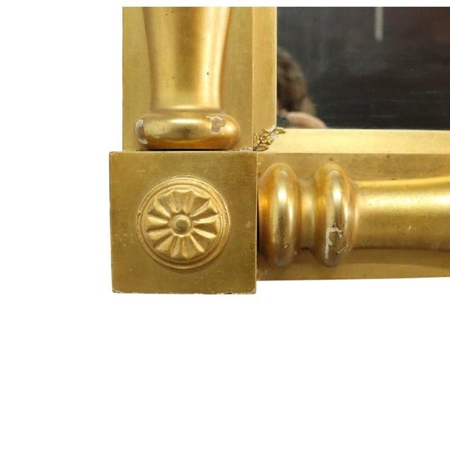 American Empire Classical Gilt Wood 1st Finish Triptych Mirror C1840 For Sale - Image 6 of 9