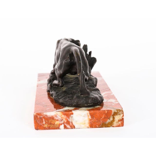 Carl Kauba, Hunting Dog, 19th Century, Bronze and Marble For Sale - Image 11 of 15