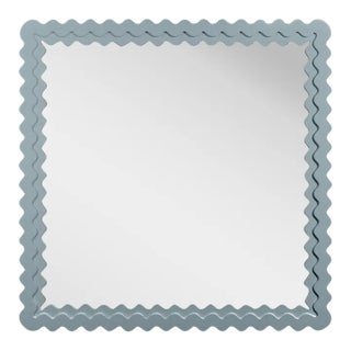 Fleur Home Carnival Chaos Square Mirror in Parma Gray, 36x36 For Sale