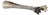 Silver Ice Tongs with Grooves and Reliefs on the Claw-Shaped Tongs For Sale