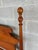 Early 20th Century Antique Solid Cherry Single Cannonball Style Poster Bed Frame For Sale - Image 5 of 9