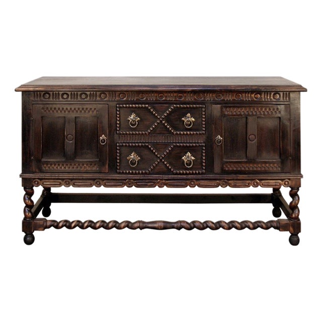 Mission Buffet/Server With Added Granite Top For Sale