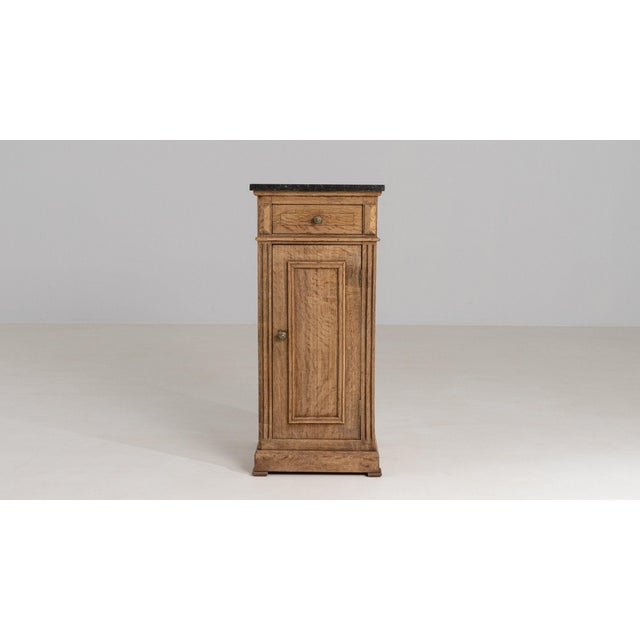 Wood 19th Century France Tan Wood Pedestal Cabinet For Sale - Image 7 of 10