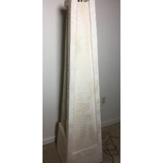 Mid-Century Modern Vintage Mid Century Coral Stone Pyramid Floor Lamp For Sale - Image 3 of 12