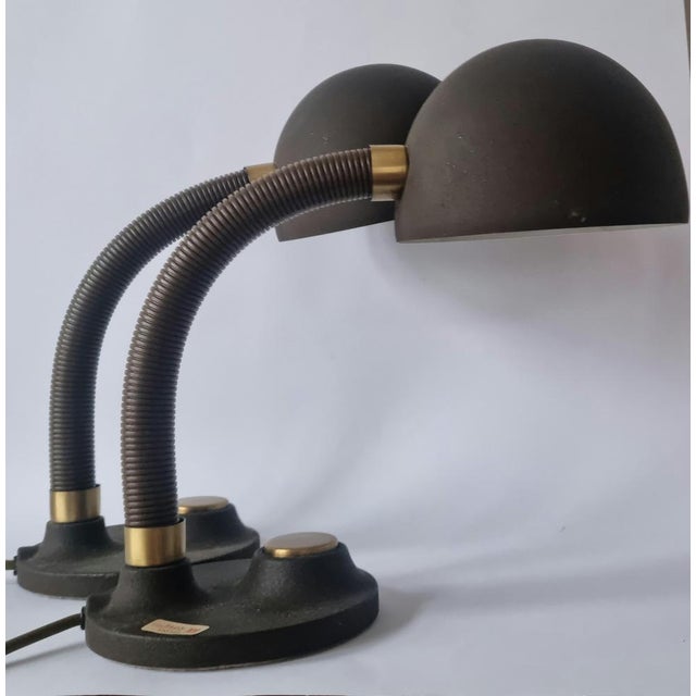 Mid-Century German Table Lamps by Egon Hillebrand for Hille, 1970s, Set of 2 For Sale - Image 17 of 18