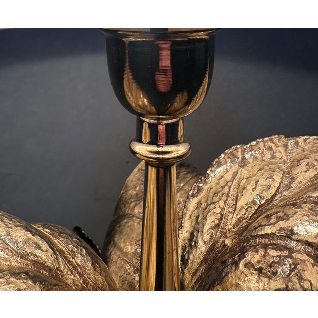 Hollywood Regency Vintage Hollywood Regency Palm Table Lamp, 1970s For Sale - Image 3 of 11