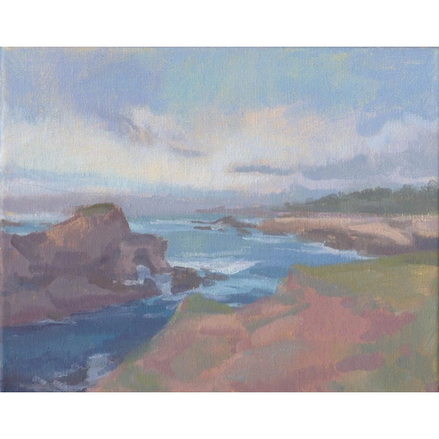 2020s Mendocino Coast, Set of Six Original Oil Paintings by Michelle Farro For Sale - Image 5 of 9