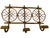 1960s rattan wall-mounted coat rack in a rectangular shape with three hooks. It embodies the style of the Italian Riviera...