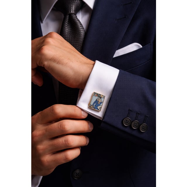 Mid-Century German Pierrot Cufflinks For Sale - Image 4 of 18