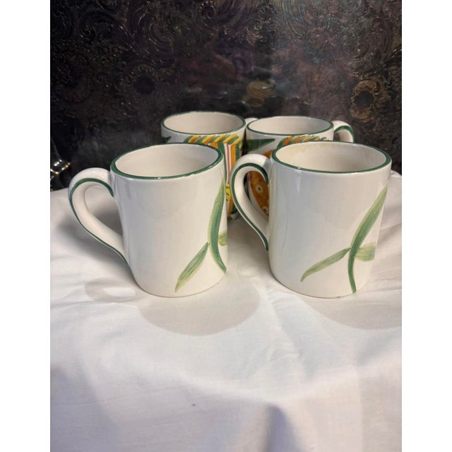 Vintage Palmer Smith Italian Pesca Hand Painted Fish Coffee Cup Mugs, Set of 4 For Sale - Image 9 of 9