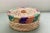 Wood Late 20th Century Vintage Multicolored Round Woven Basket With Wooden Handle For Sale - Image 7 of 7