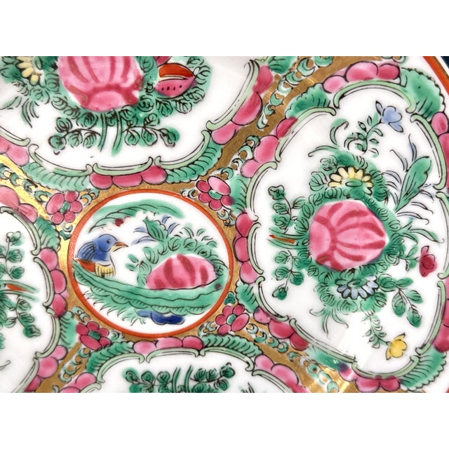 Vintage Rose Medallion Plates, Set of 3 For Sale - Image 4 of 10