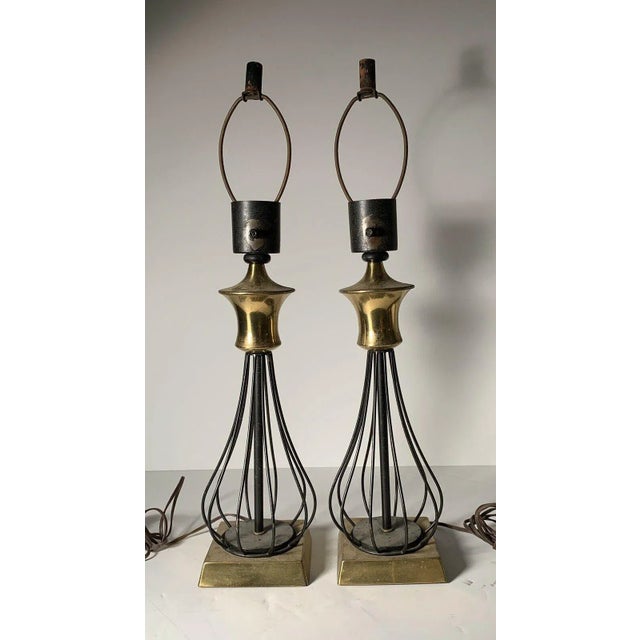 Mid 20th Century Vintage Mid-Century Modern Accent Table Lamps Lightolier Parzinger - a Pair For Sale - Image 5 of 5