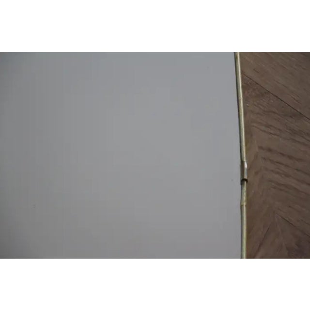 1950s Mid-Century Modern Italian Asymmetrical Brass Wall Mirror, 1950s For Sale - Image 5 of 18