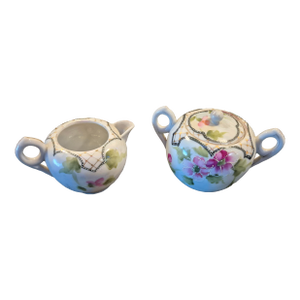 Vintage Japanese Te-Oh Style China Creamer and Sugar Set