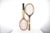 Width: 9 inches Height: 27 inches Depth: 1.5 inches Vintage curated set of two wooden tennis racquets for designer...
