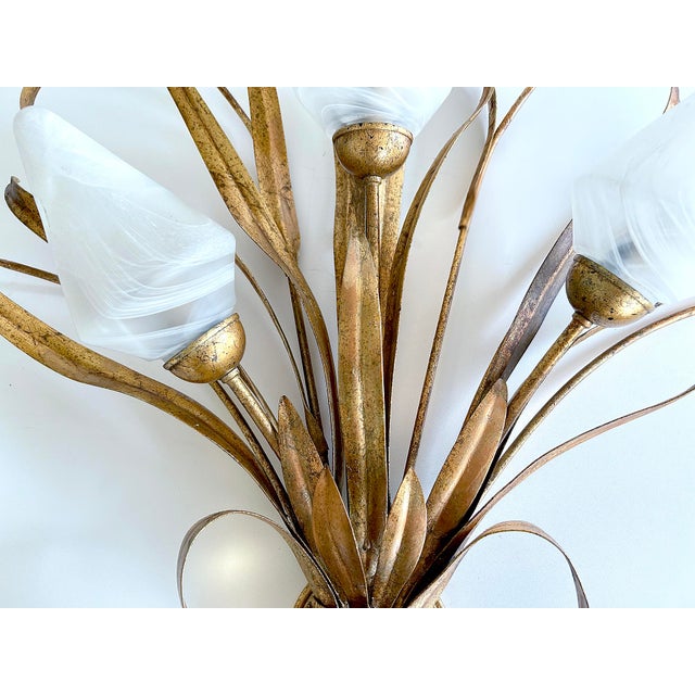 Large Vintage Tole Wall Light from Kögl For Sale - Image 6 of 18