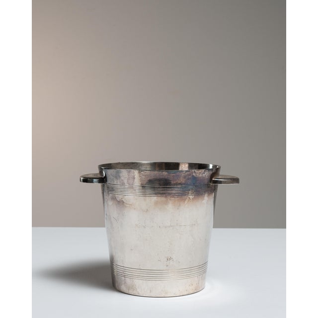 Mid 20th Century France White Silver Ice Bucket For Sale - Image 14 of 15
