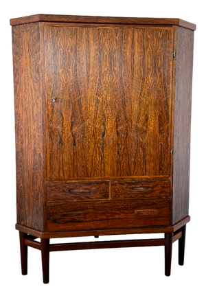 Vintage Rosewood Corner Cabinet, Denmark, 1960s