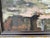 Blue Jan Hoowij (1907–1987) Signed Mid-Century Oil on Panel Painting of Classical Roman Ruins in Gilt Frame For Sale - Image 8 of 9