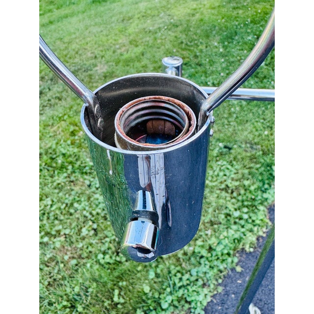 1970s Vintage 1970s Chrome Floor Lamp With Extendable Arm by Hinson Lamp Co. For Sale - Image 5 of 6