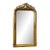 French Style Gold Floral Floor Mirror – 5 Ft Tall Statement Mirror With Gold Leaf and Angel Details For Sale