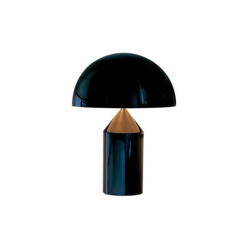 Metal Black Atollo Medium and Small Table Lamp by Vico Magistretti for Oluce, Set of 2 For Sale - Image 7 of 8