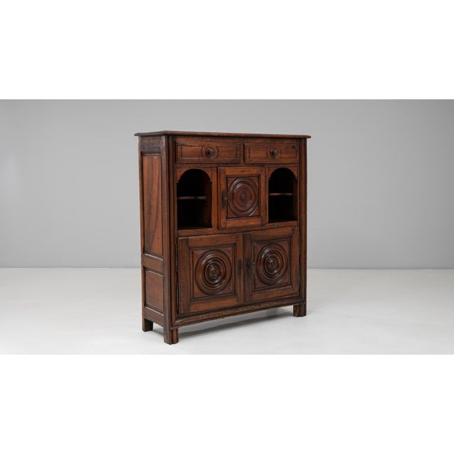 19th Century 19th Century French Neo-Basque Wooden Buffet in Original Patina For Sale - Image 5 of 18
