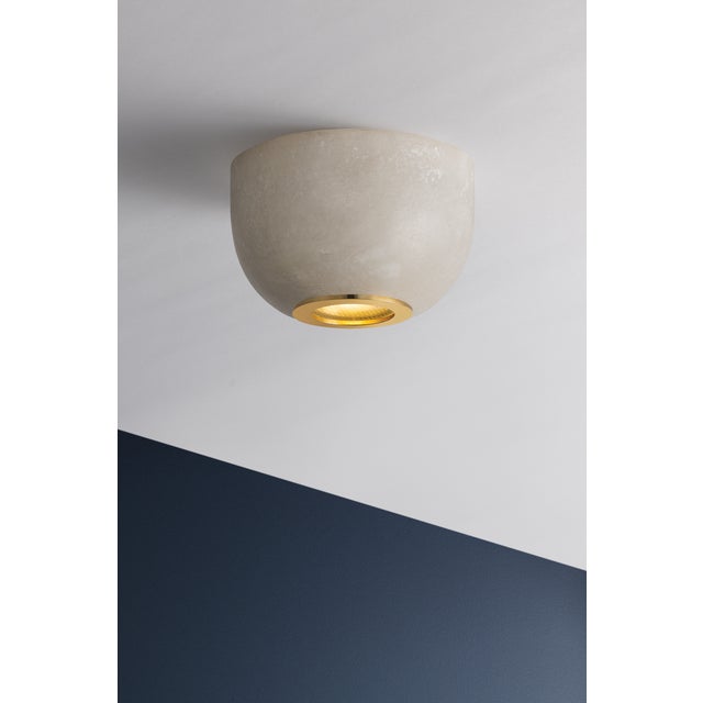 Hudson Valley Lighting Hudson Valley Lighting Bains Corner 5 in. 1 Light Flush Mount in Aged Brass Finish For Sale - Image 4 of 5