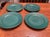 Mid-Century Modern 1980s Fitz & Floyd Carreaux Green & Gold Luncheon Plates- Set of 4 For Sale - Image 3 of 5