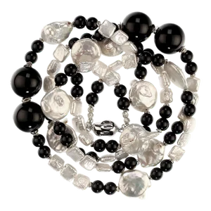 Black and White Pearl and Onyx Necklace