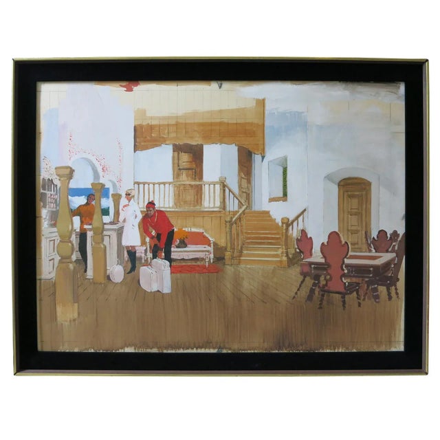 1960s 1960s Vintage 20th Century Fox "Caprice” Movie Watercolor Sketch For Sale - Image 5 of 5