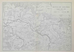 Battle of Carignan Lithograph by R. Walker, 1872