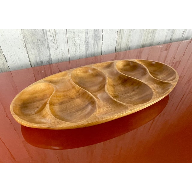 Sculpted Wood Biomorphic Catch All For Sale - Image 4 of 11