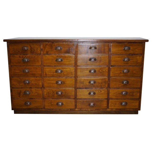 German Beech Apothecary Cabinet, Mid-20th Century For Sale - Image 16 of 16