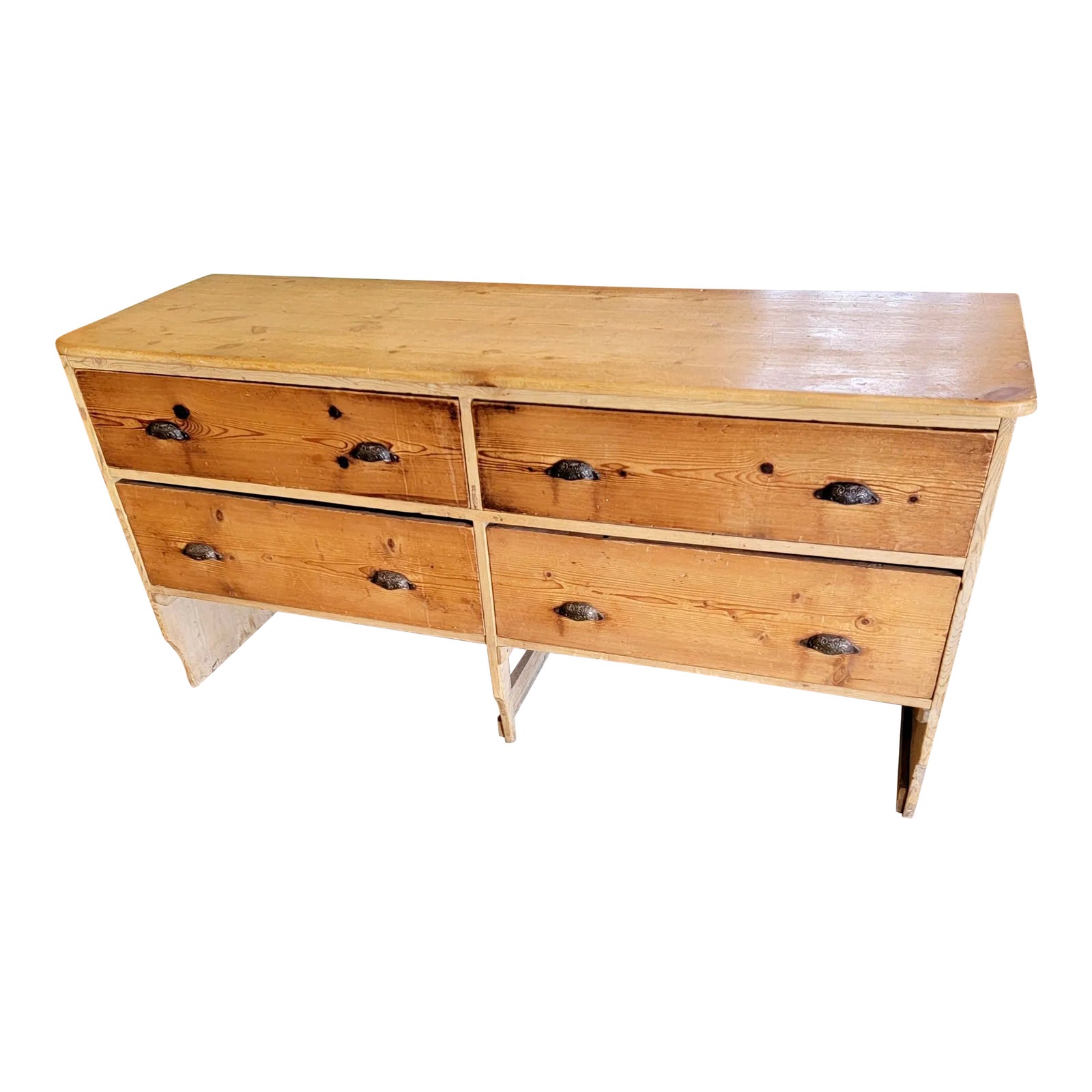Antique Pine Store Counter / With Drawers From Scotland Circa