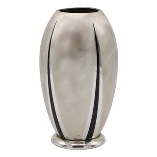 Art Deco Period WMF Ikora Metal Vase Germany 1930 For Sale