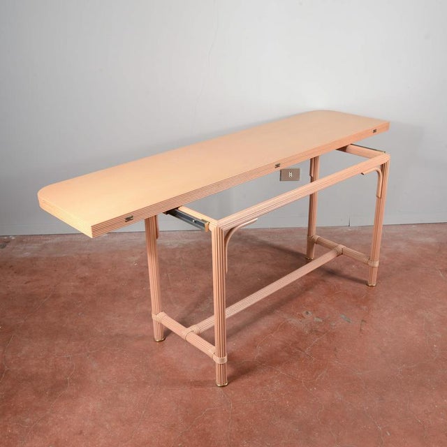 Metal Vintage Folding Desk or Console Table For Sale - Image 7 of 18