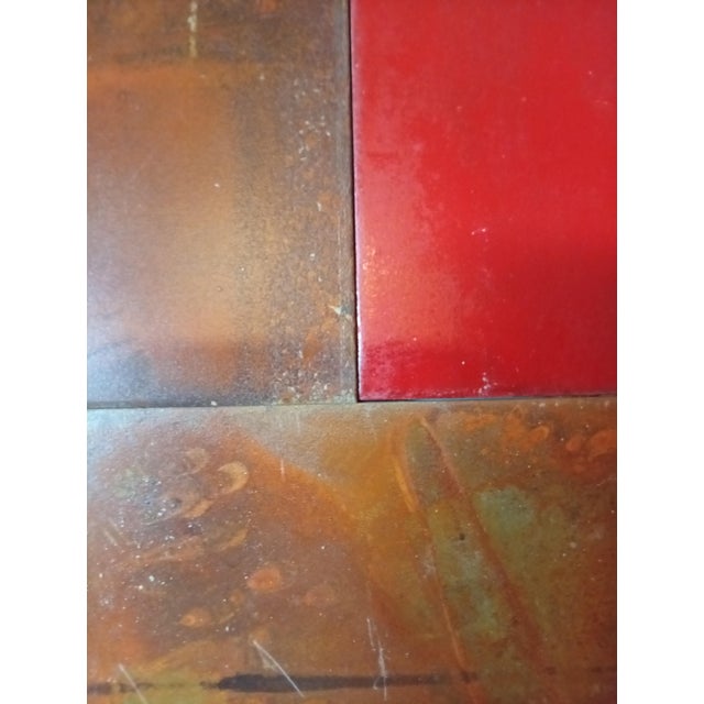 Contemporary Abstract Rust, Varnish and Aerosol on Metal "N 34 " by Andre Debono For Sale - Image 10 of 11