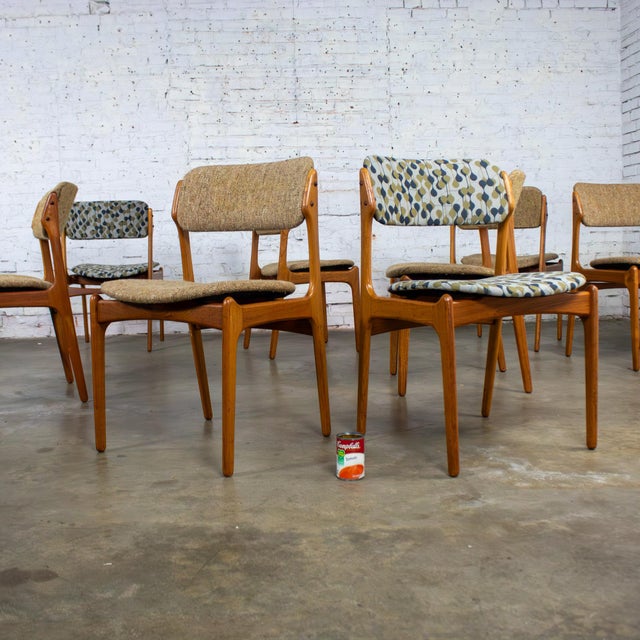 Mid to Late 20th Century Scandinavian Modern Dining Chairs Teak Model 49 by Erik Buch for o.d. Mobler Under Domus Danica Set of 8 For Sale - Image 18 of 18