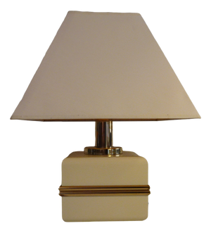 Ivory Colored Epoxy Cube Table Lamp from Bicchielli Italy
