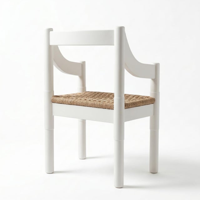 Textile Vintage Carimate Armchairs by Vico Magistretti for Cassina, 1960s, Set of 4 For Sale - Image 7 of 12