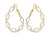 Mid-Century Modern Mid 20th Century Pair of 14k Yellow Gold Diamond Hoop Earrings French Clip Estate For Sale - Image 3 of 4