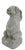 Hand made terra cotta statue of a rabbit in off white craquelure glaze. We are unsure of the age or origin of this...