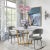 Rocco Slub Grey Dining Chair with Black Legs For Sale In Los Angeles - Image 6 of 7