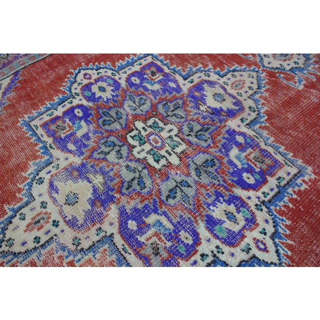 Red 1980s Victorian Purple Medallion Rug For Sale - Image 8 of 13