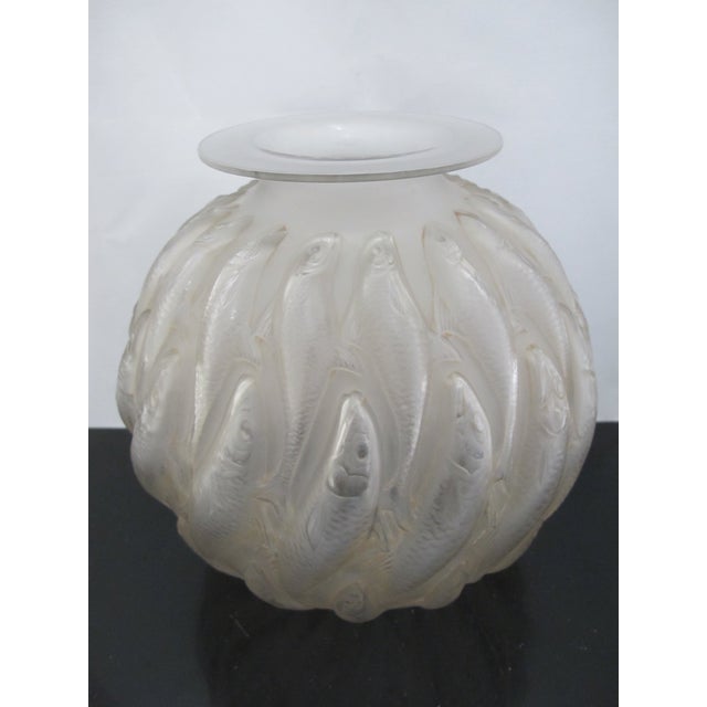 1920s Rene Lalique France Marisa Fish Smoky Sepia Tone Art Deco Glass 9 1/2" Vase For Sale - Image 5 of 17